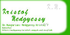 kristof medgyessy business card